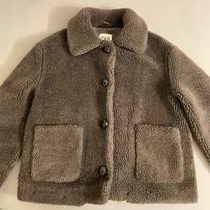 ZARA Brown Teddy Jacket